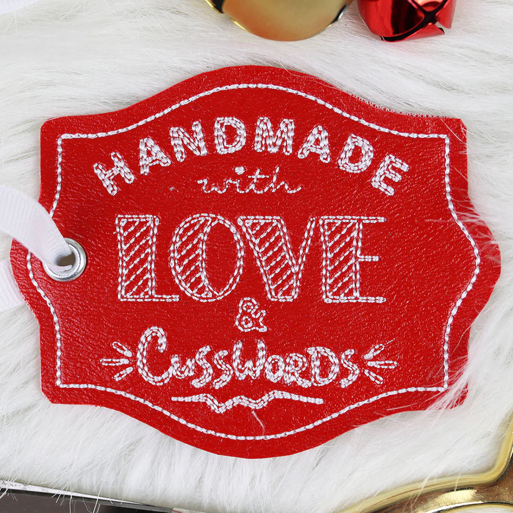 Crafted with Attitude Gift Tag - Love & Cusswords (In-the-Hoop) - Image 4
