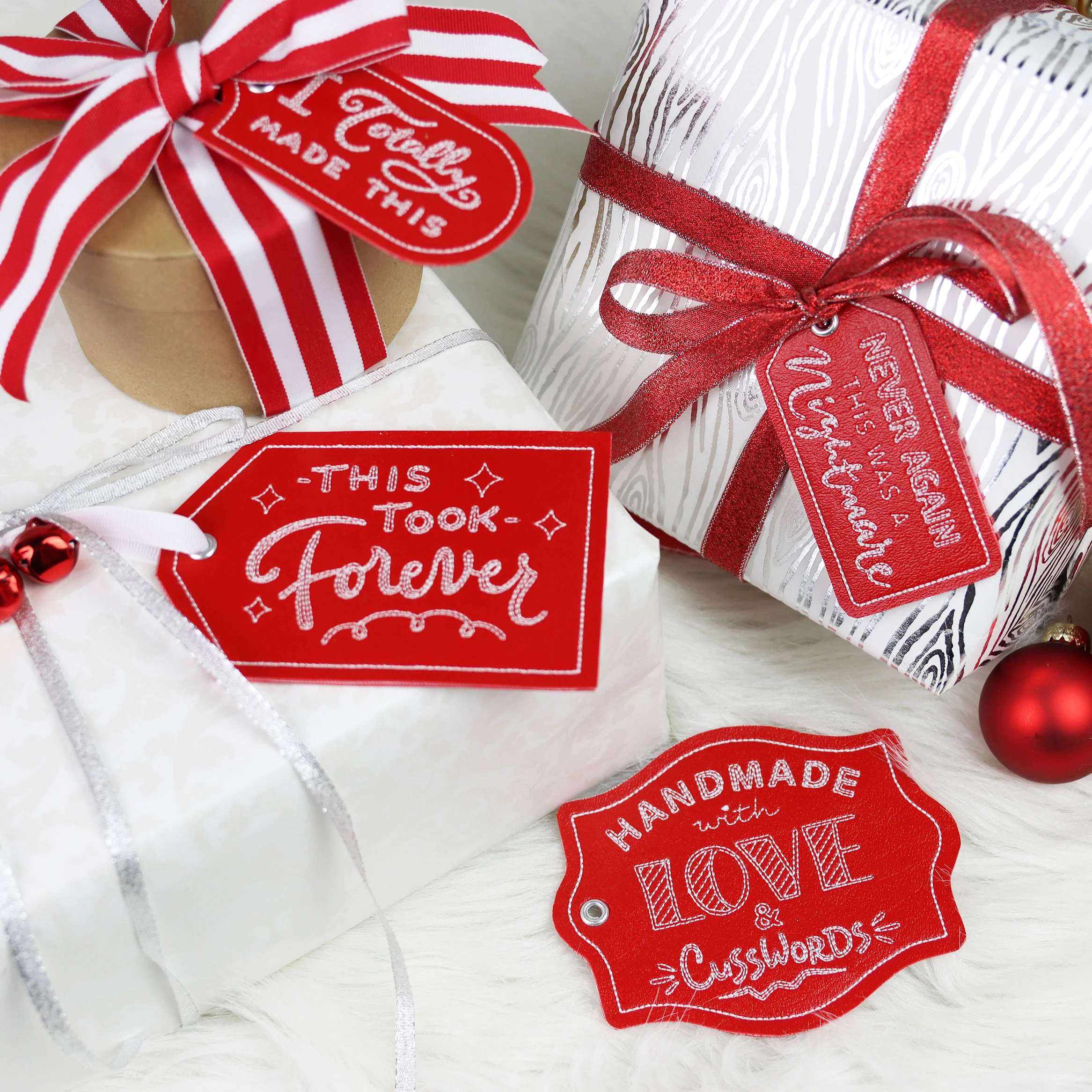 Crafted with Attitude Gift Tag - Never Again (In-the-Hoop) - Image 3