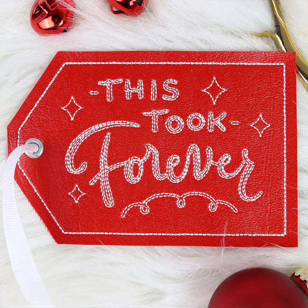 Crafted with Attitude Gift Tag - This Took Forever (In-the-Hoop) - Image 2