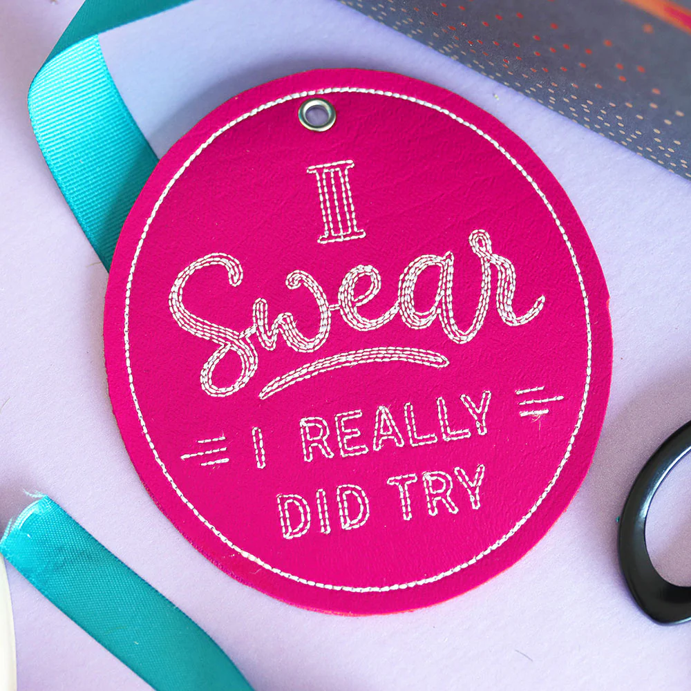 Crafted with Honesty Gift Tag - I Really Did Try (In-the-Hoop) - Image 3