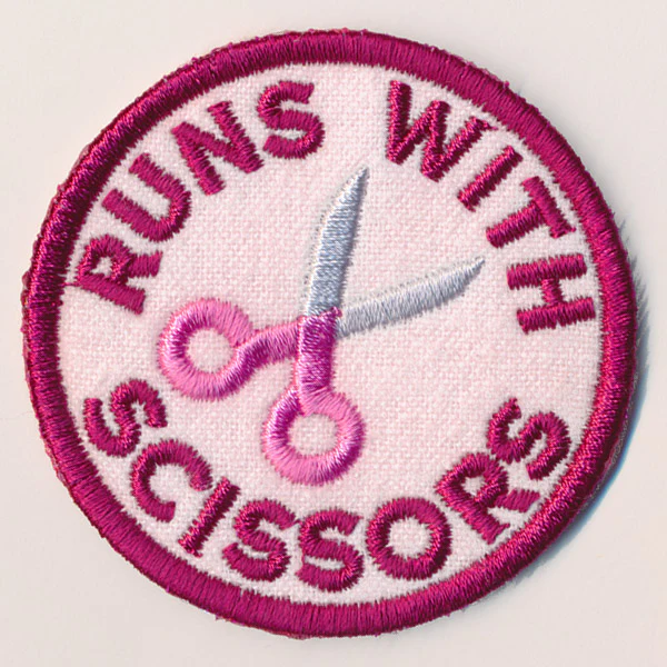 Crafty Merit Badges - Runs with Scissors (Patch) - Image 2