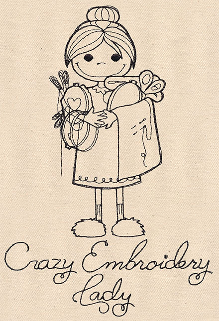 Crazy Embroidery Lady - Image 5