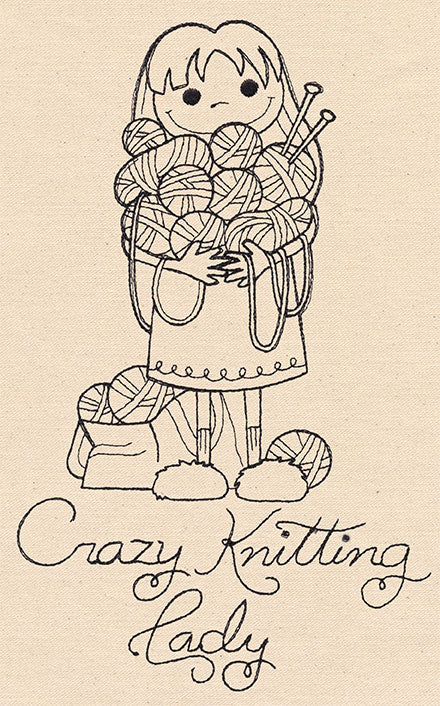Crazy Knitting Lady - Image 5