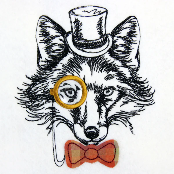 Dapper Fox (Vinyl Applique) - Image 2