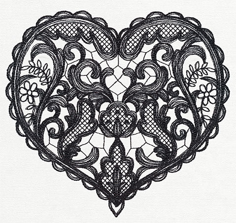 Delicate Lacy Heart - Image 2