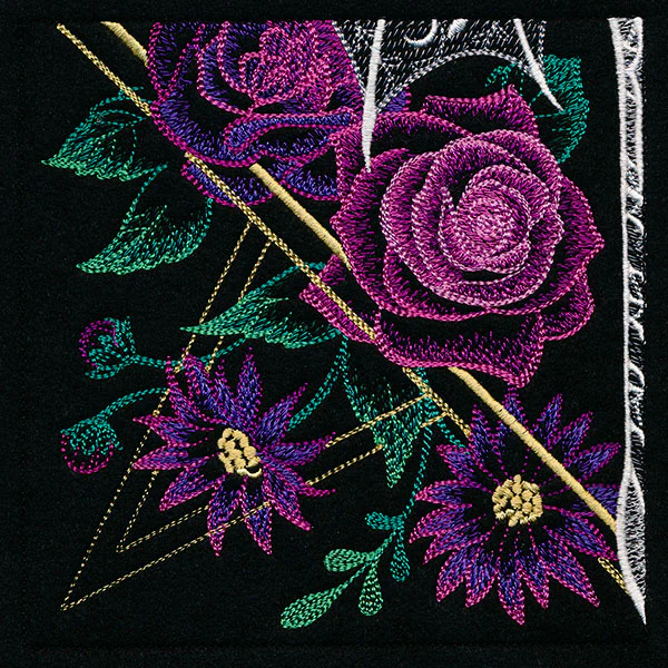Dragon & Flowers Panel Scene - Bottom Left - Image 9