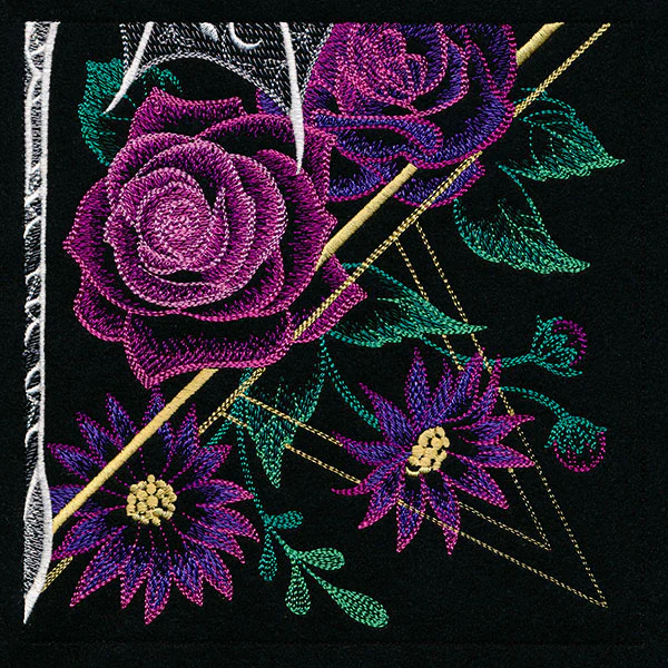 Dragon & Flowers Panel Scene - Bottom Right