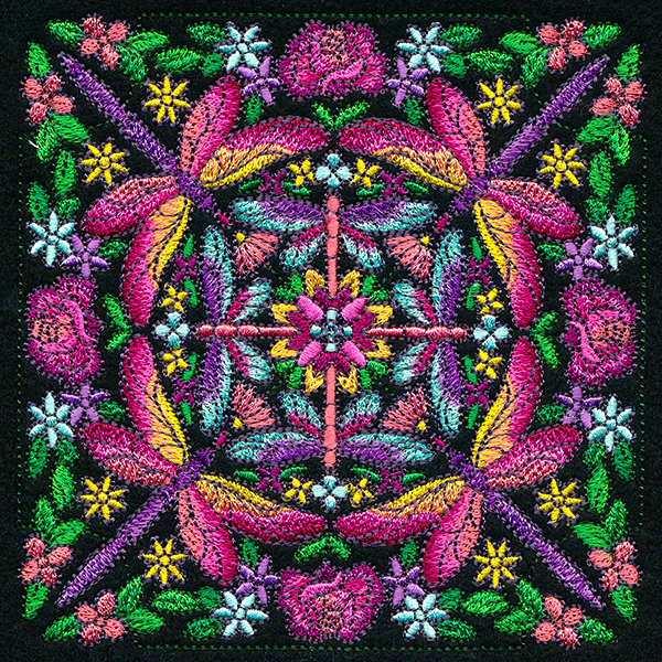 Dragonfly Kaleidoscope Square - Image 7
