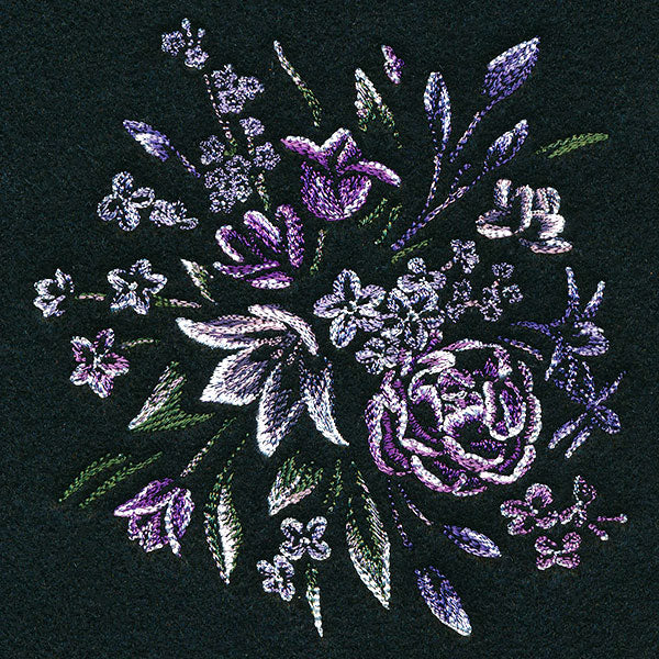 Elegant Midnight Blooms - Image 5