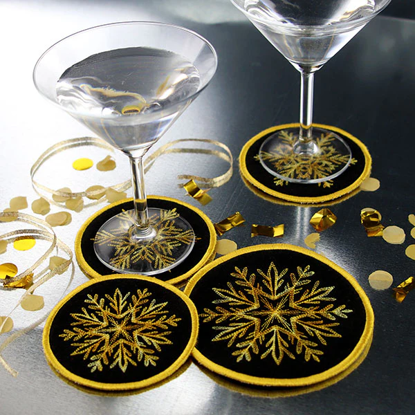 Elements of Winter Snowflake Coaster 1 (In-the-Hoop) - Image 6