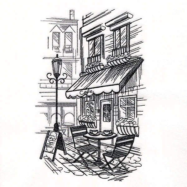 European Cafe Etching - Image 3