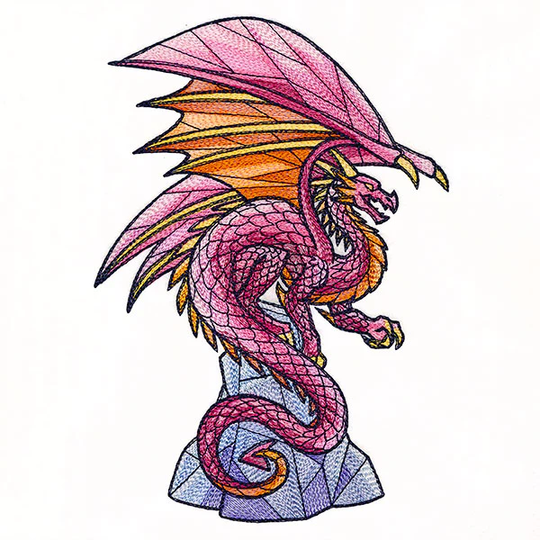 Facets of Fantasy Stained Glass Dragon - Image 3