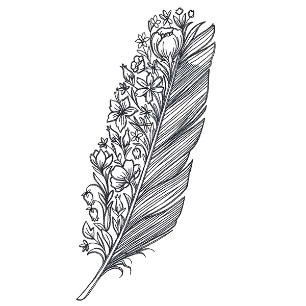 Feather in Flowers - Image 9