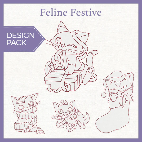 Feline Festive Outlines (Design Pack) - Image 4