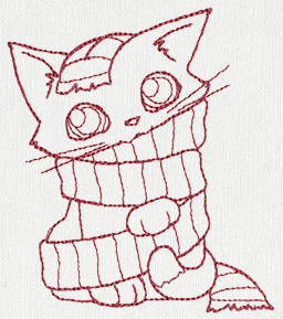 Feline Festive Outlines - Kitty Scarf - Image 5
