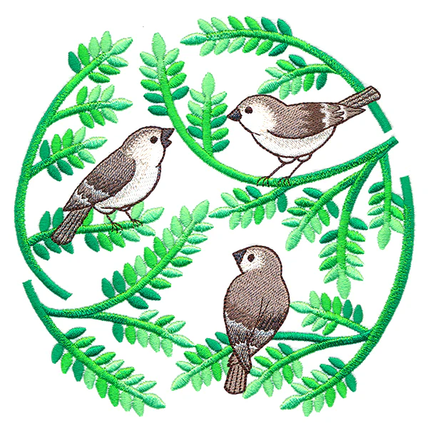 Ferns and Birds Circle - Image 2