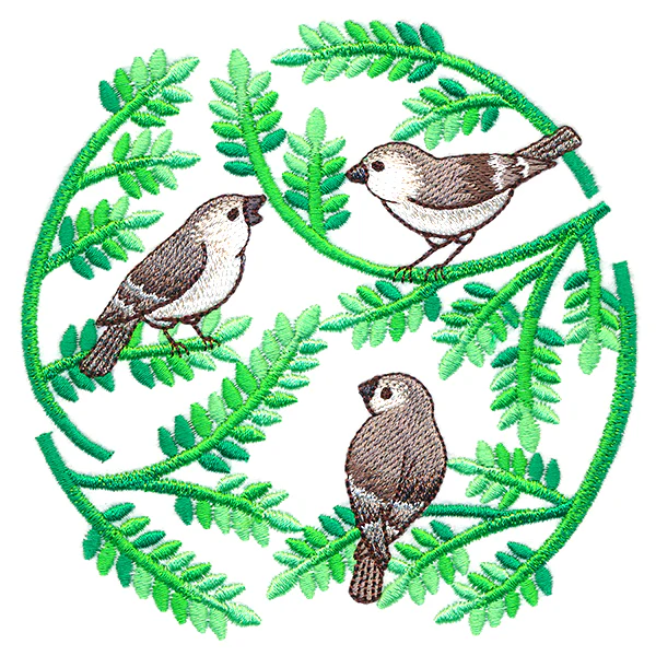 Ferns and Birds Circle - Image 4