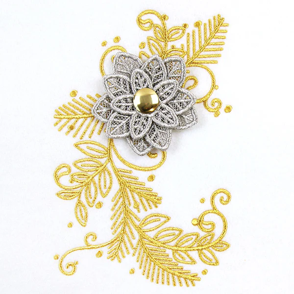 Festive Christmas Poinsettia (Layered Lace) - Image 3