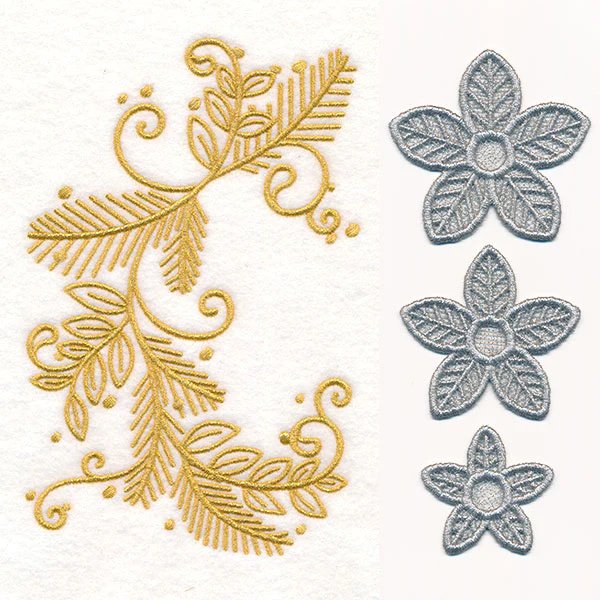 Festive Christmas Poinsettia (Layered Lace) - Image 4