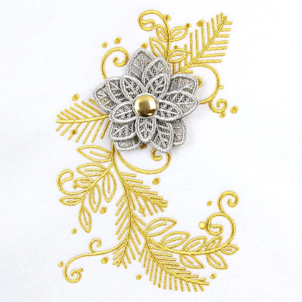 Festive Christmas Poinsettia (Layered Lace) - Image 7