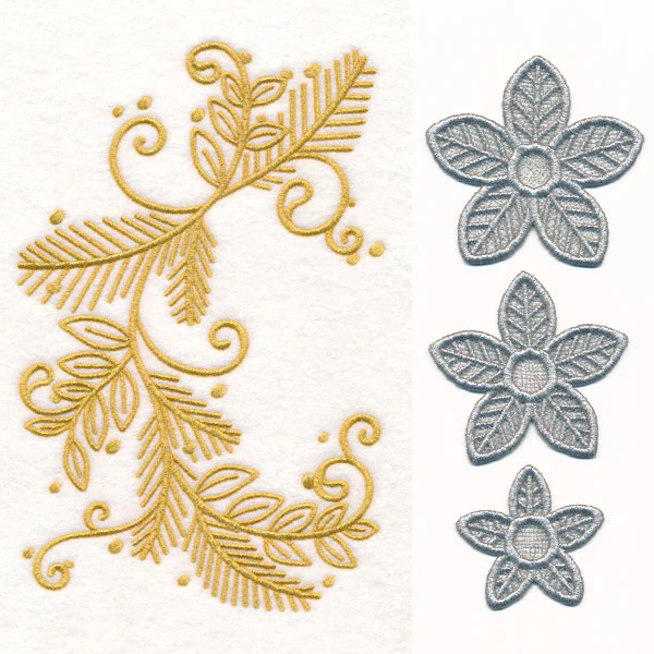 Festive Christmas Poinsettia (Layered Lace) - Image 8