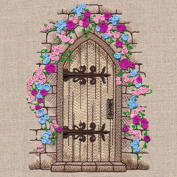 Floral Antique Door - Image 5
