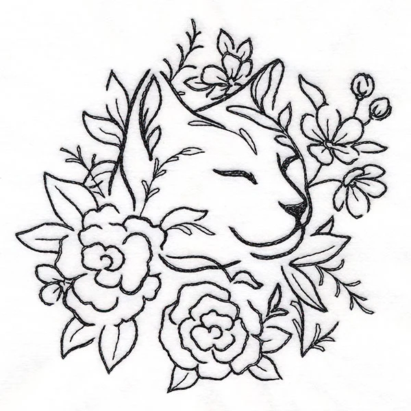Floral Feline - Kitty in Roses - Image 4