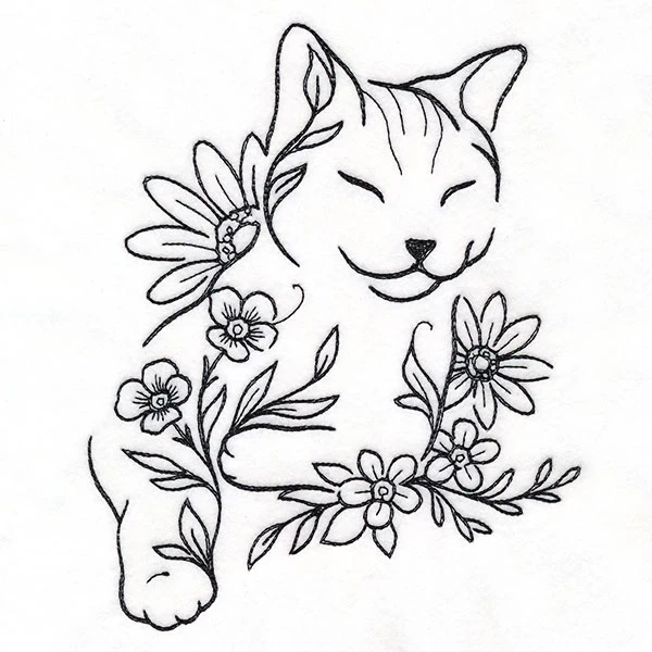 Floral Feline - Kitty Portrait - Image 2