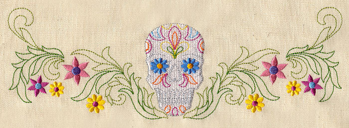 Flowered Skull Border - Image 4