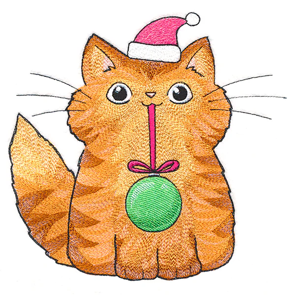 Fluffy Christmas Kitty - Image 3