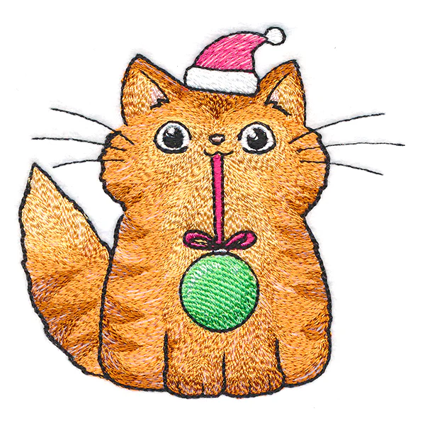 Fluffy Christmas Kitty - Image 9