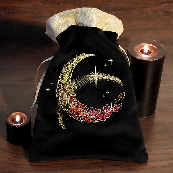Gilded Autumn Leaves Crescent Moon - Image 8