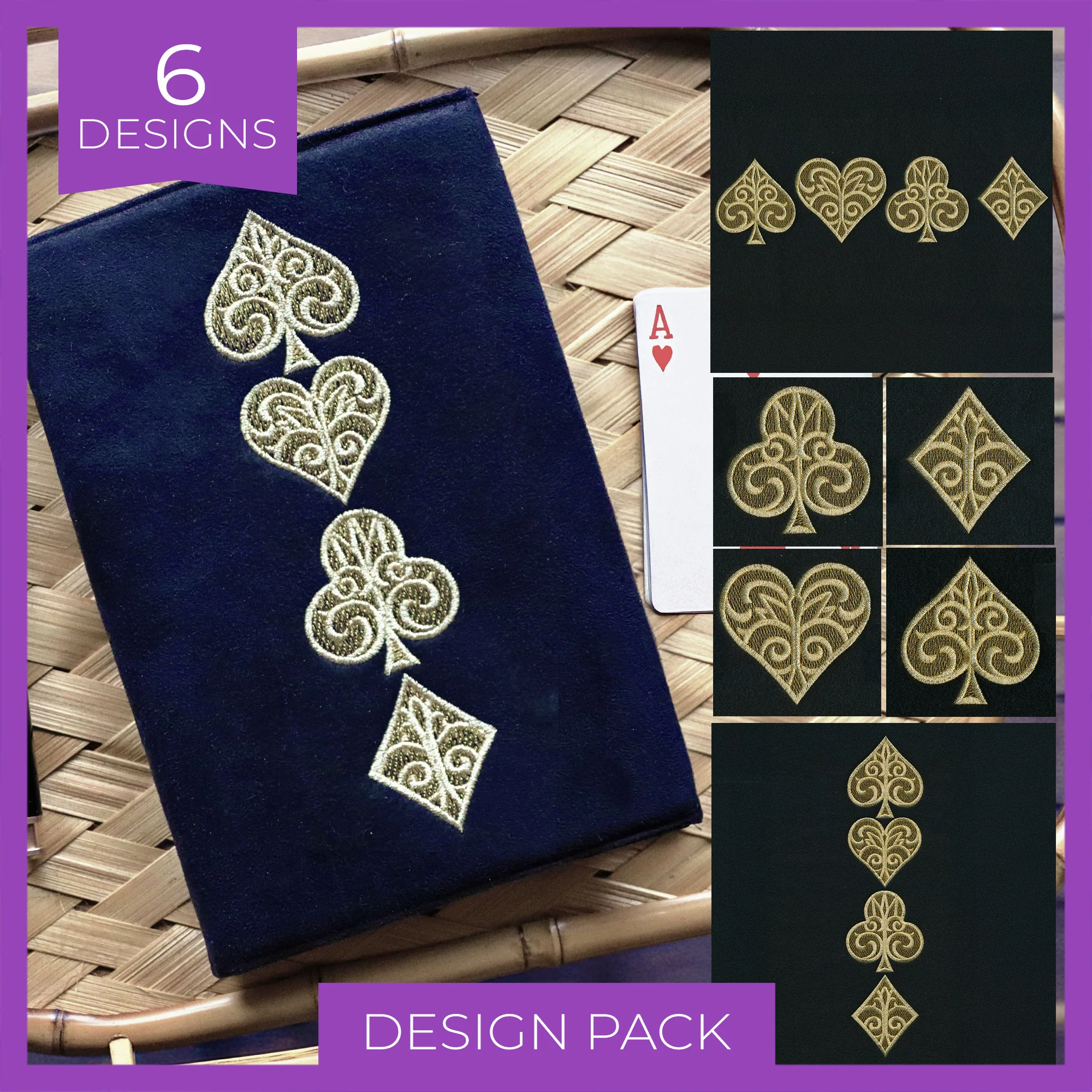 Gilded Card Suits Design Pack - Image 3