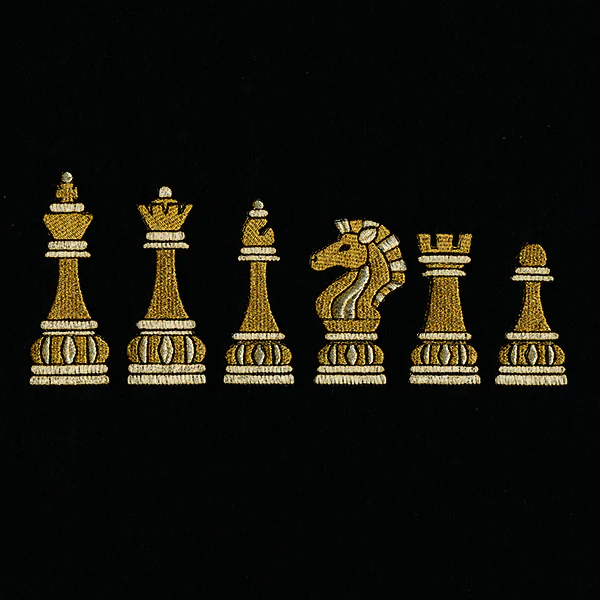 Gilded Chess Pieces - Horizontal Border - Image 2