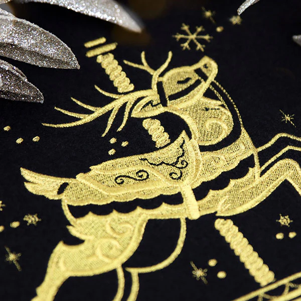 Gilded Christmas Carousel Reindeer - Image 10