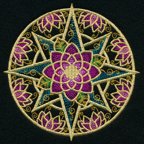 Gilded Floral Compass Rose - Image 7