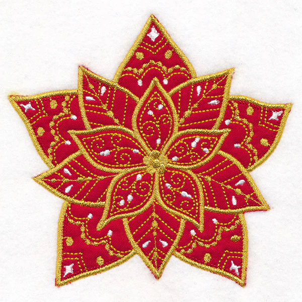 Gilded & Glam Christmas Poinsettia (Applique) - Image 5