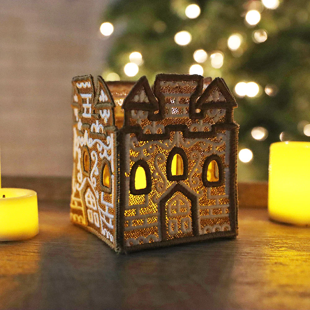 Gingerbread Castle Lantern (Lace) - Image 2
