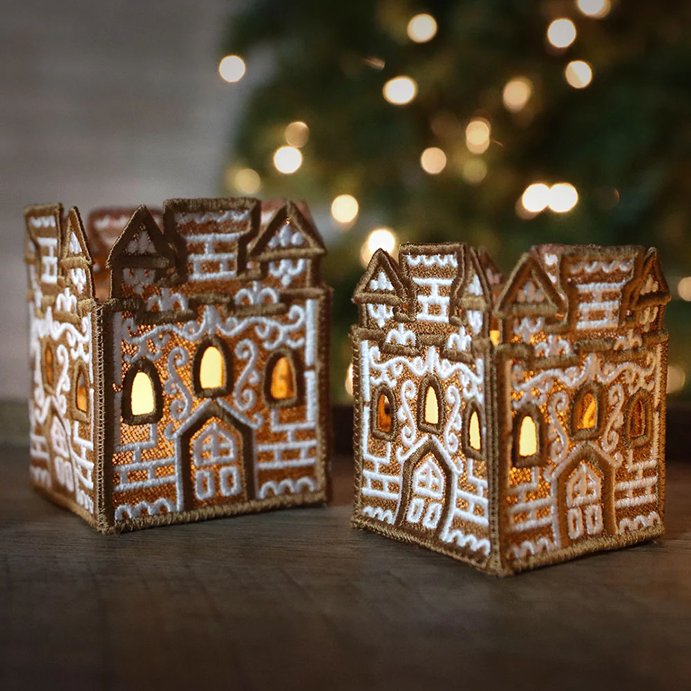 Gingerbread Castle Lantern (Lace) - Image 3