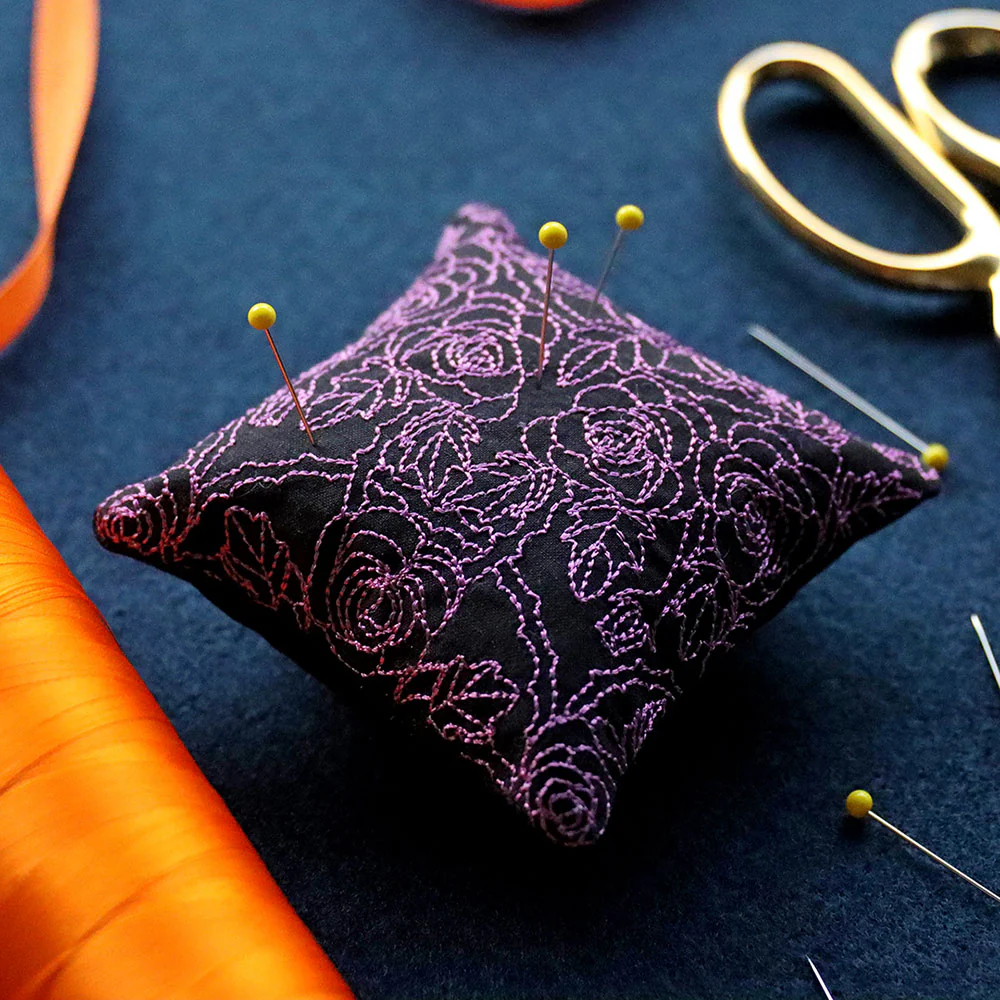 Gothic Rose Pincushion (In-the-Hoop) - Image 3