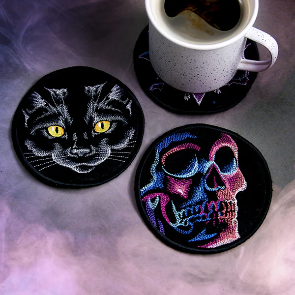 Halloween Coasters - Black Cat (In-the-Hoop) - Image 3