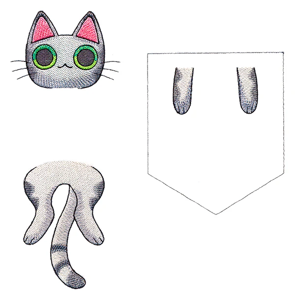 Hanging Out Kitty Pocket - Image 2