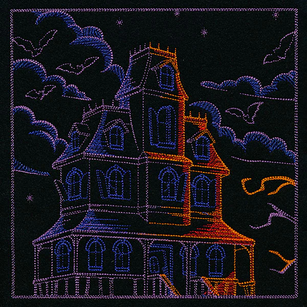 Haunted Halloween Scene Square 1 - Image 13