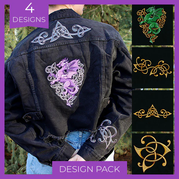 Heraldic Knotwork Dragon Design Pack - Image 6