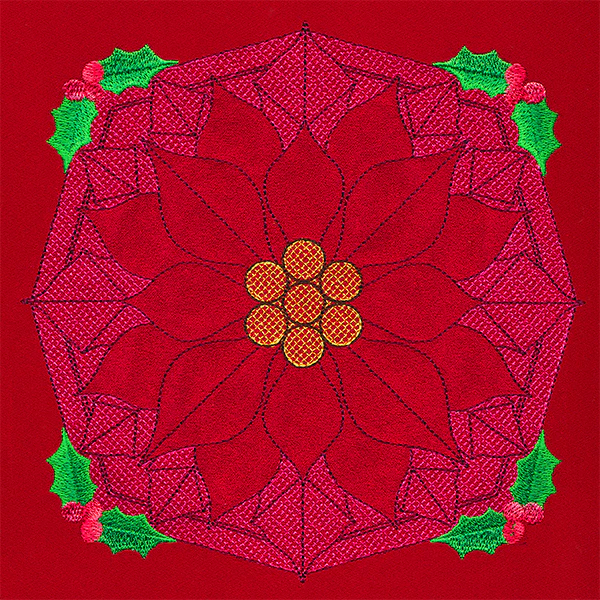 Holly Jolly Trapunto Poinsettia - Image 6