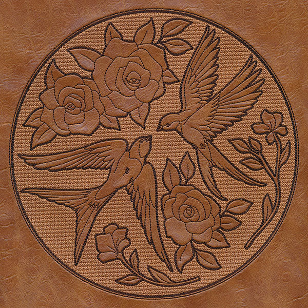 Intricate Swallows and Blooms (Embossed) - Image 6