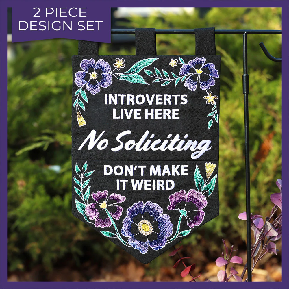 Introvert Welcome Garden Flag - Image 9