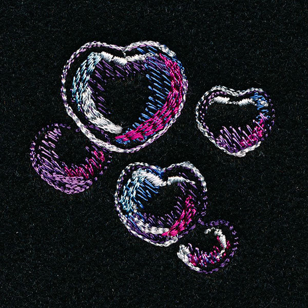 Iridescent Bubble Hearts Accent - Image 3