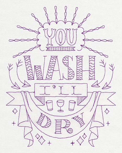 Kitchen Stitchin' - You Wash I'll Dry