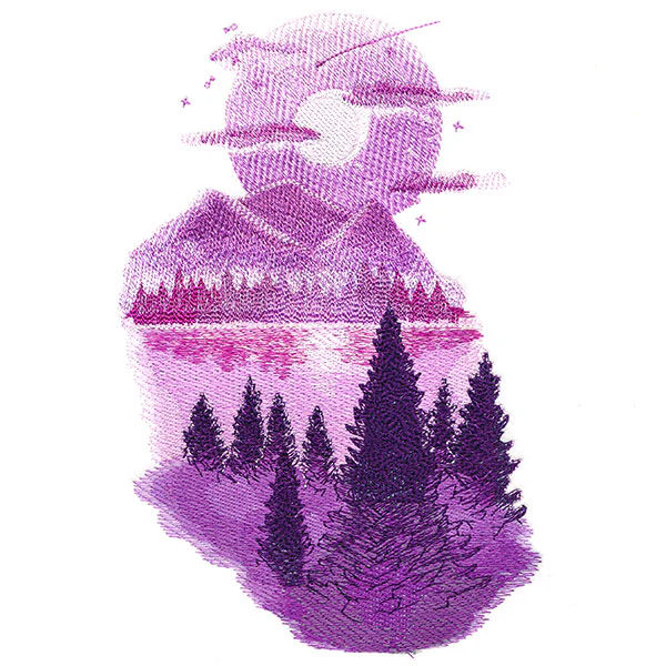 Lakeside Moonscape Scene - Image 3